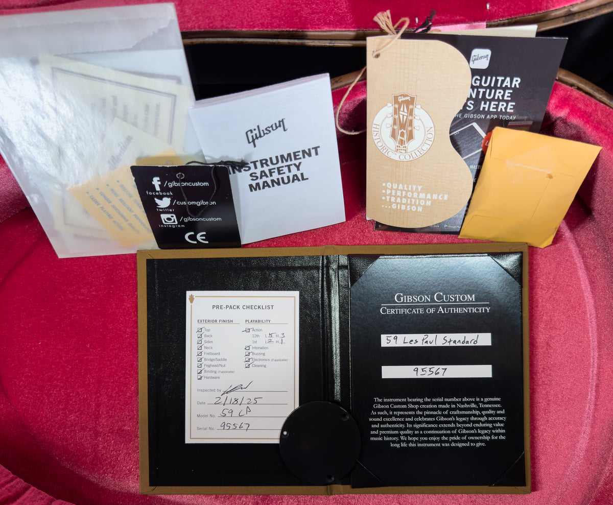 Gibson Custom Shop Dealer Select 1959 Les Paul Standard Beauty of the Burst Page 74 VOS  (567)