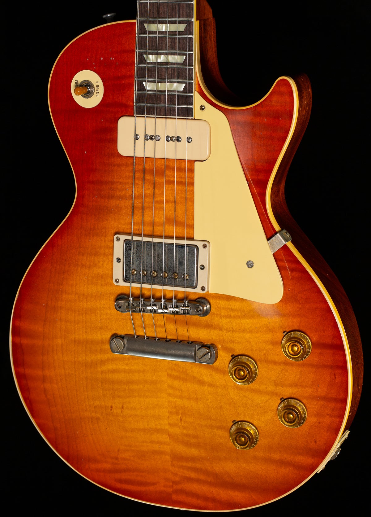 Gibson Custom Shop M2M 1959 Les Paul Standard Sunrise Tea Burst Murphy Lab Light Aged P90 Neck Pickup (596)
