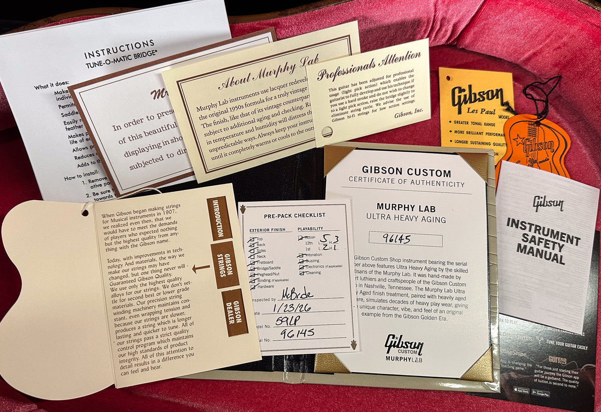 Gibson Custom Shop Willcutt Exclusive 1959 Les Paul Standard Murphy Lab Ultra Heavy Aged Green Lemon Fade Brazilian Fingerboard (145)