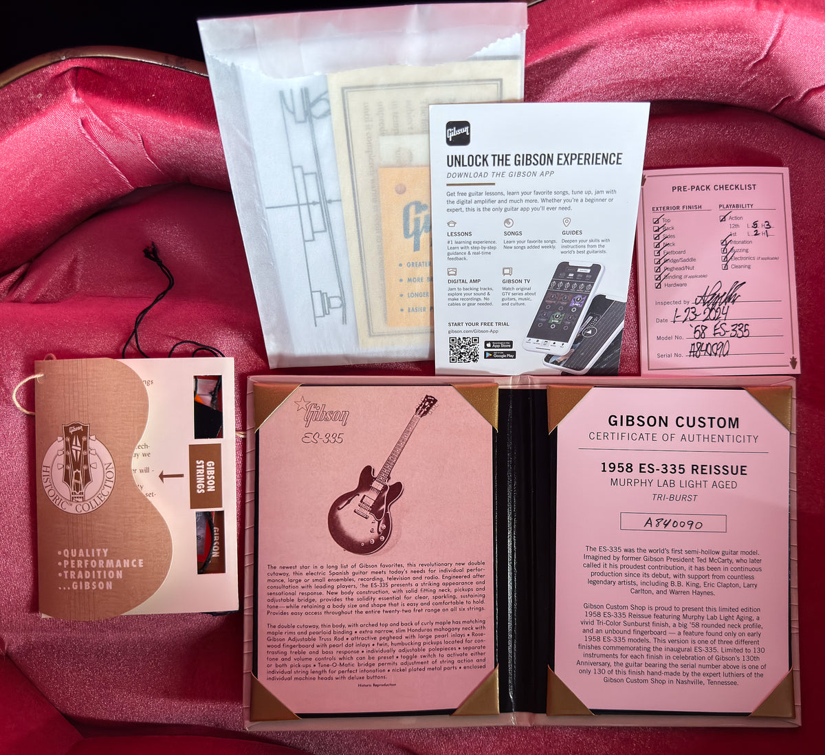 2024 Gibson Custom Shop 1958 ES-335 Reissue Triburst Murphy Lab Light Aged