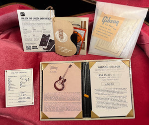 Gibson Custom Shop 1958 ES-335 Reissue Tobacco Burst Murphy Lab Heavy Aged NH (201)