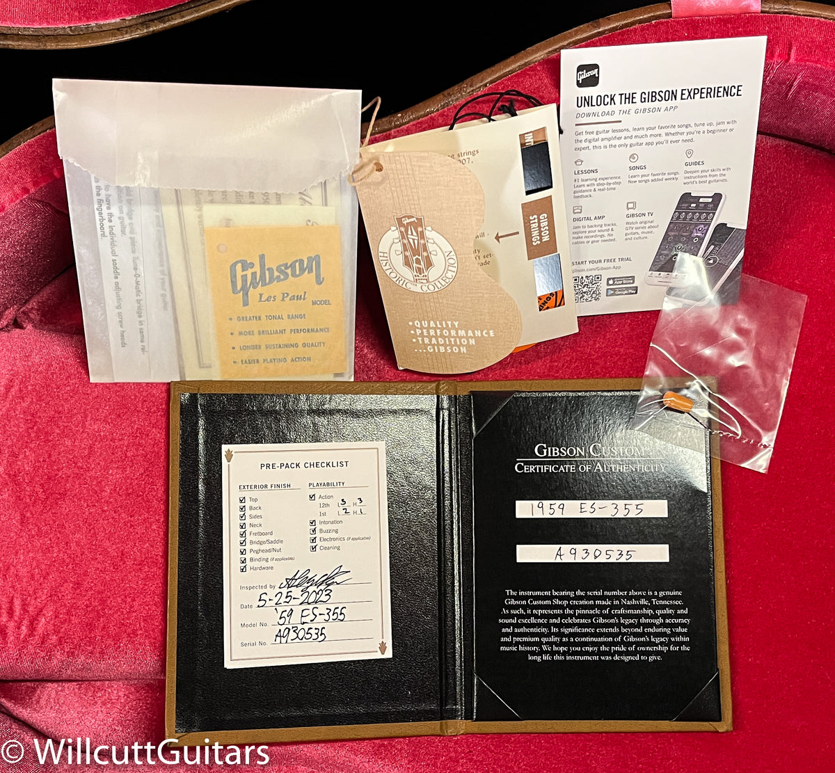 Gibson Custom Shop 1959 ES-355 Reissue Stop Bar VOS Ebony (535)