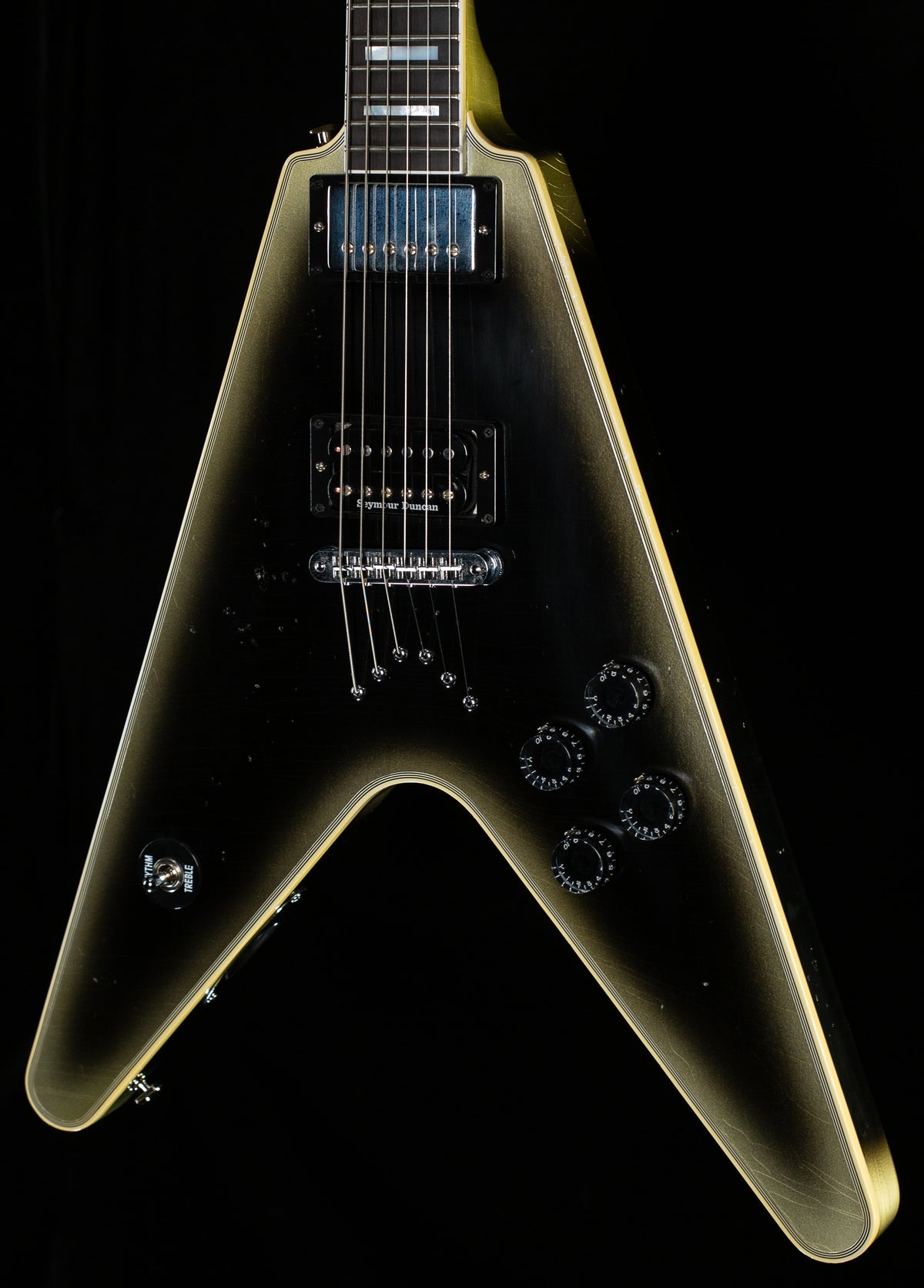 Gibson Custom Shop Adam Jones Flying V Custom Reverse Antique Murphy Lab Aged Silverburst (J47)