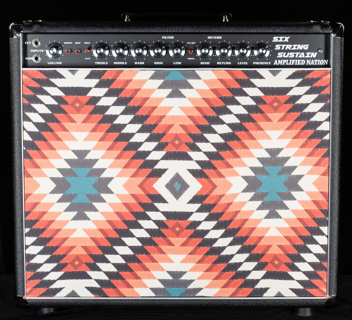 Amplified Nation Six String Sustain 50W Combo Black Tolex Aztec Baffle G12-65 (071)