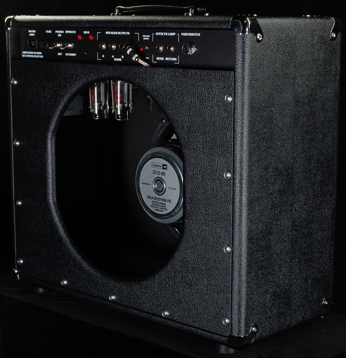 Amplified Nation Six String Sustain 50W Combo Black Tolex Aztec Baffle G12-65 (071)