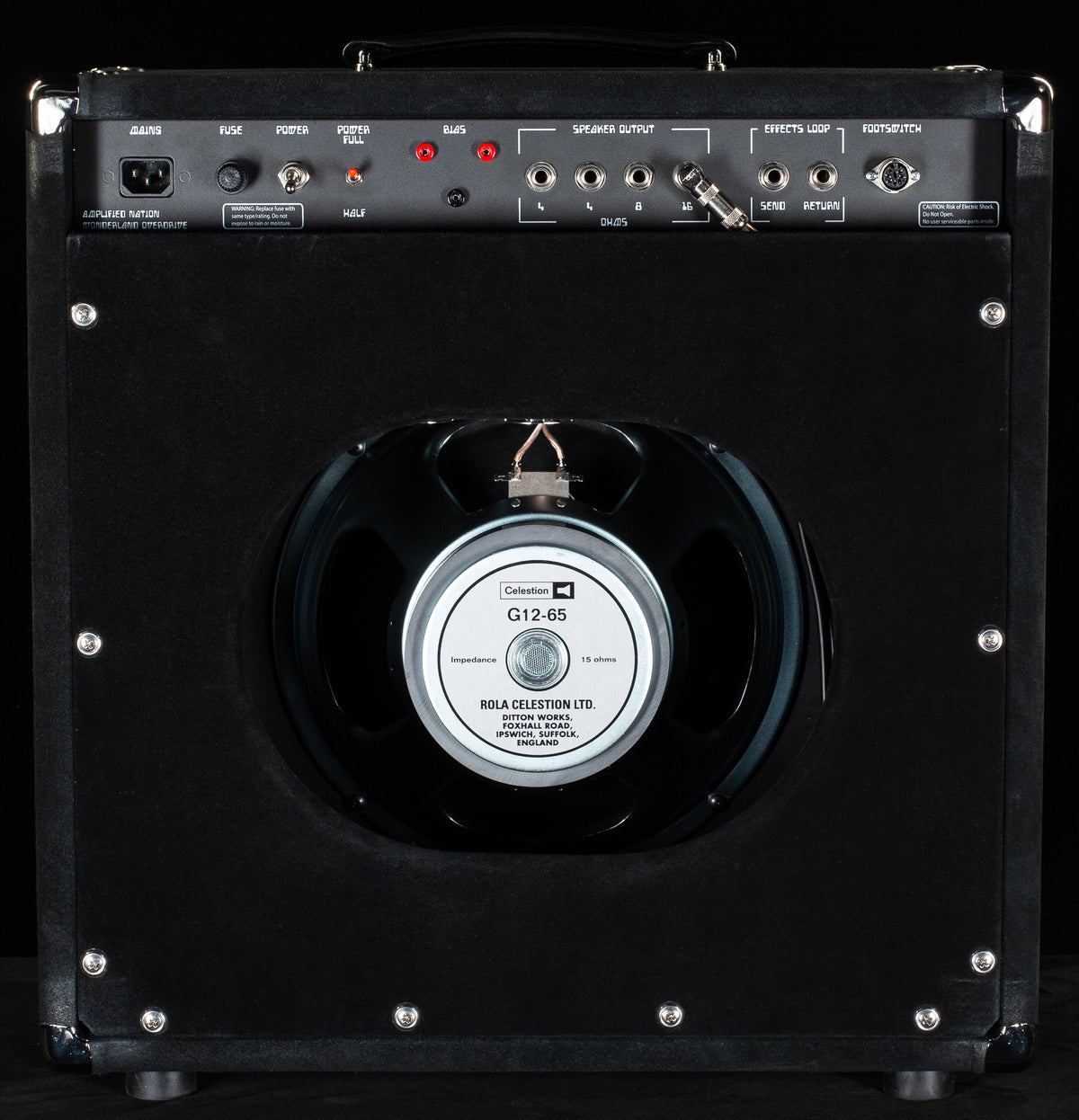 Amplified Nation Wonderland Overdrive 50w 1x12 Combo Black Suede &quot;Japanese Cranes&quot; (578)