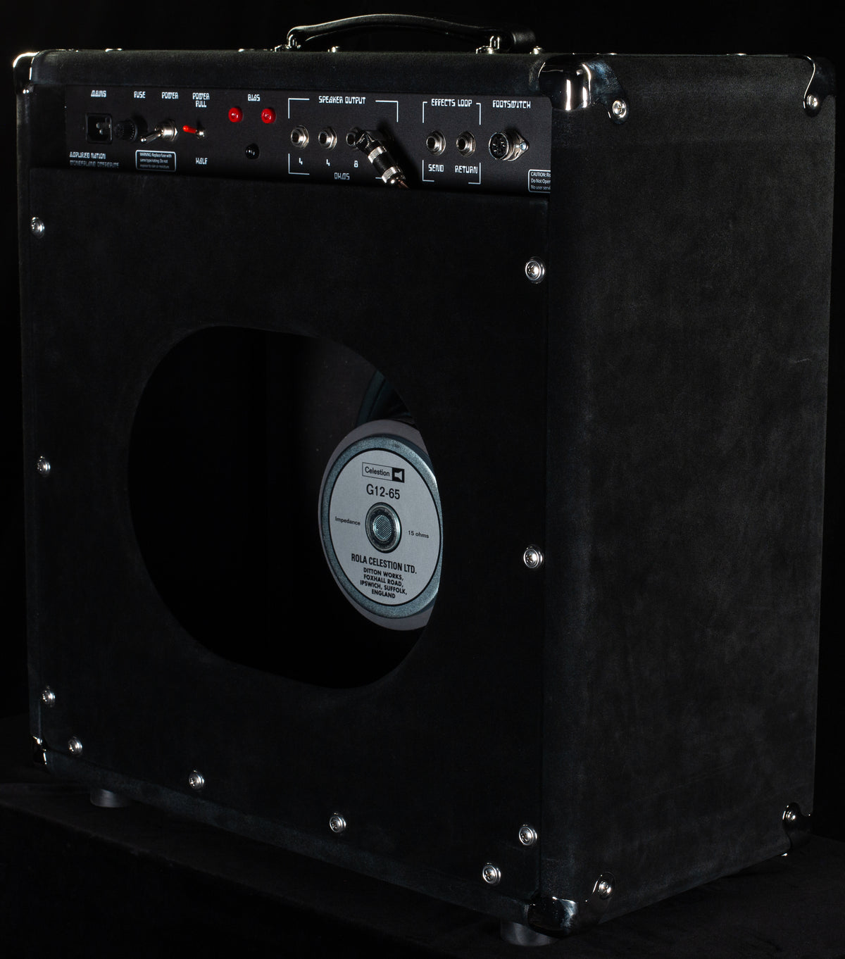 Amplified Nation Wonderland Overdrive 50w 1x12 Combo Black Suede &quot;Japanese Cranes&quot; (578)