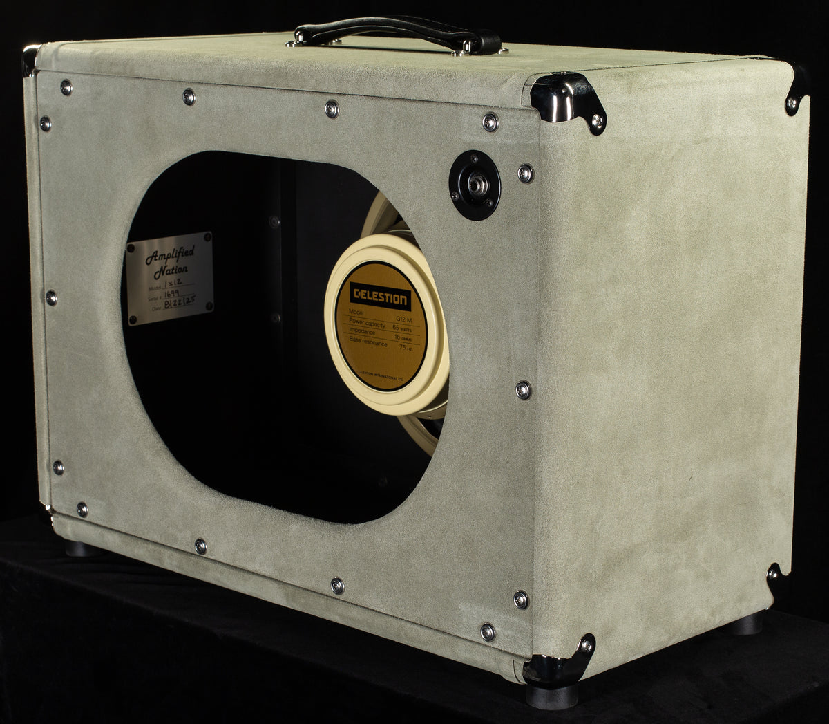 Amplified Nation 1x12 Cabinet Sage Suede Creamback G12M-65 (699)