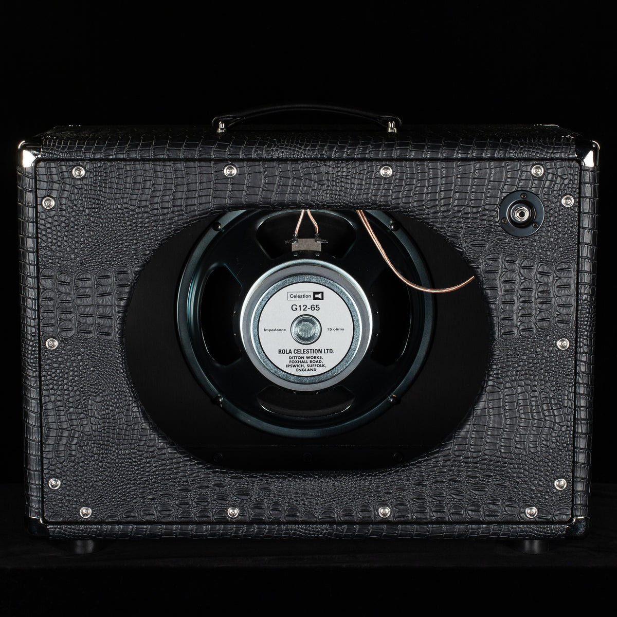 Amplified Nation 1x12 Cabinet Oversized Black Croc/ Black Cloth + G12-65 (820)