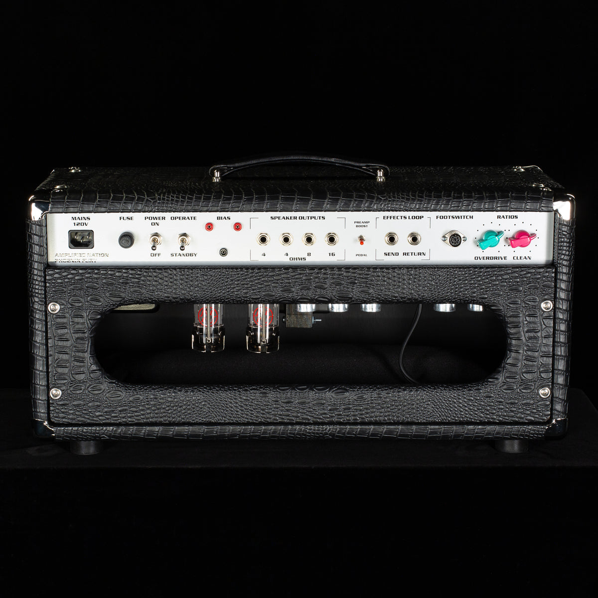 Amplified Nation Phoenix Fury 50w Head Black Croc/Black Cloth (188)