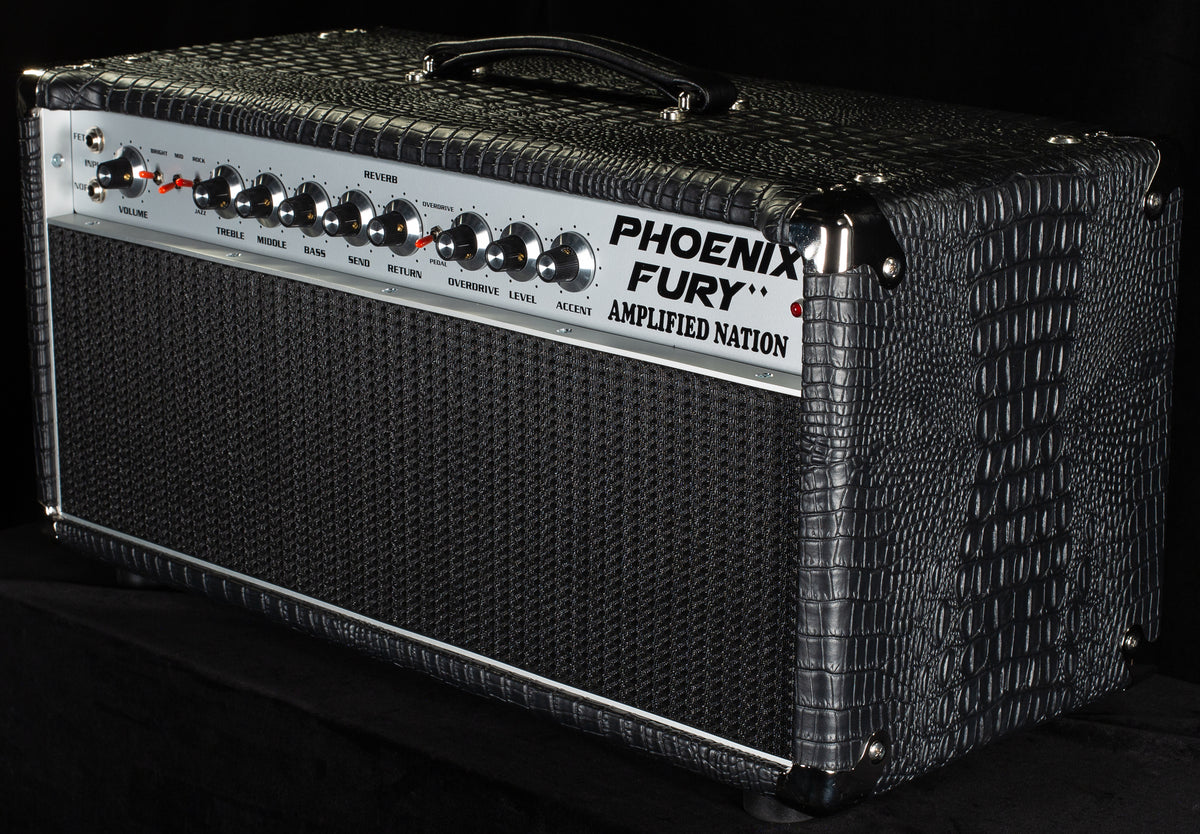 Amplified Nation Phoenix Fury 50w Head Black Croc/Black Cloth (188)