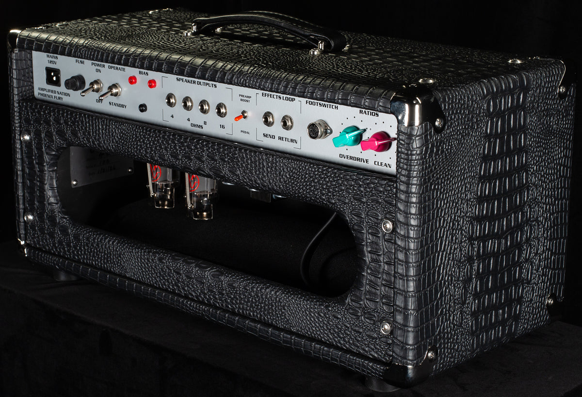 Amplified Nation Phoenix Fury 50w Head Black Croc/Black Cloth (188)