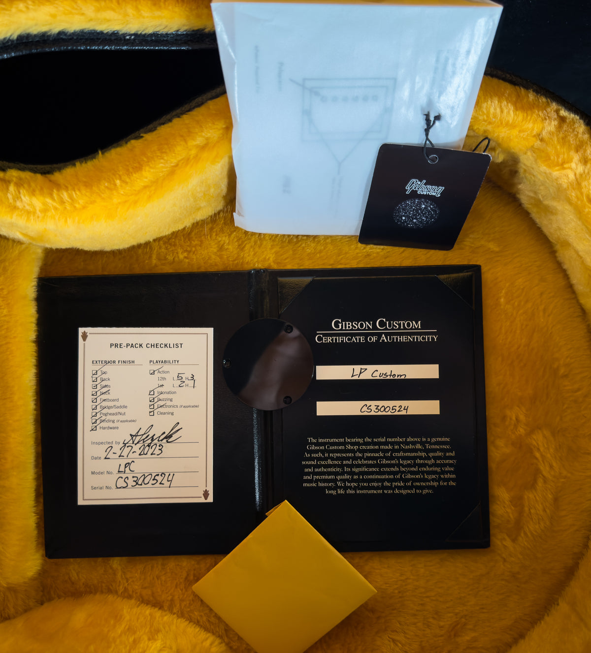 2023 Gibson Custom Shop Les Paul Custom Ebony