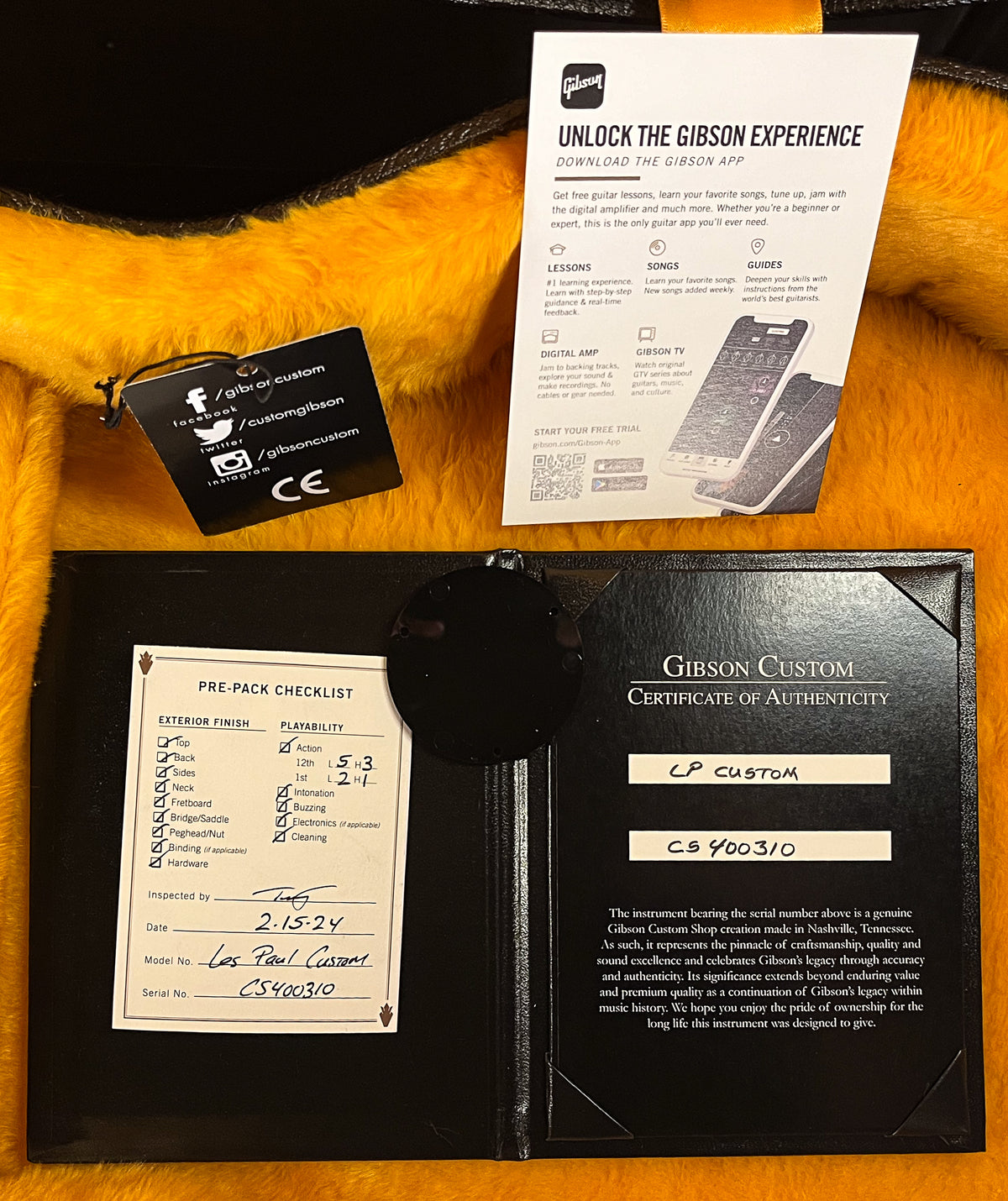 Gibson Les Paul Custom Ebony w/ Ebony Gloss Finger board (310)