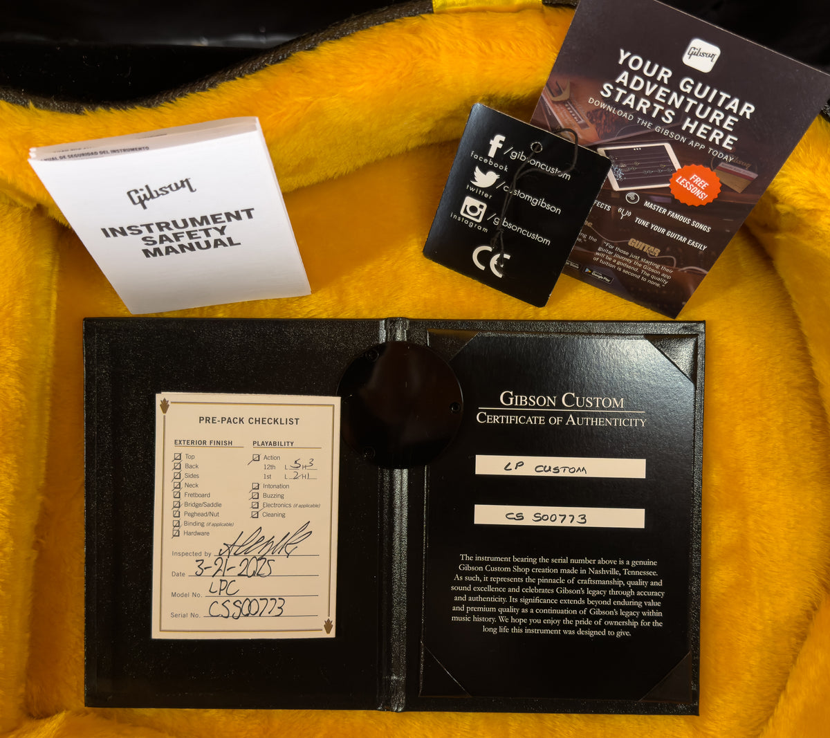 Gibson Custom Shop Les Paul Custom w/ Ebony Alpine White  (773)