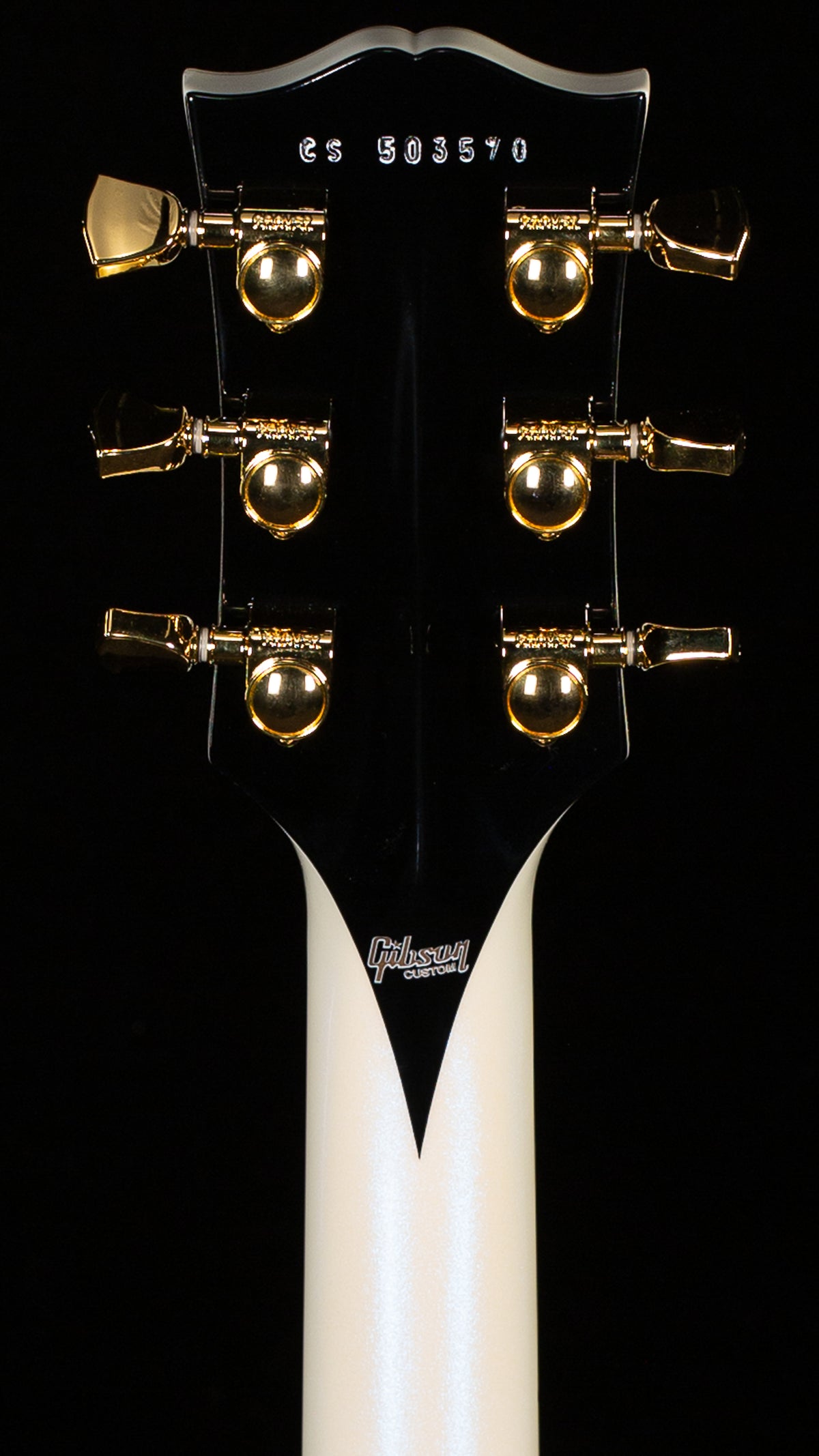 Gibson Custom Shop Les Paul Axcess Custom Metallic White Sparkle /Sapphire Blue Headplate (570)