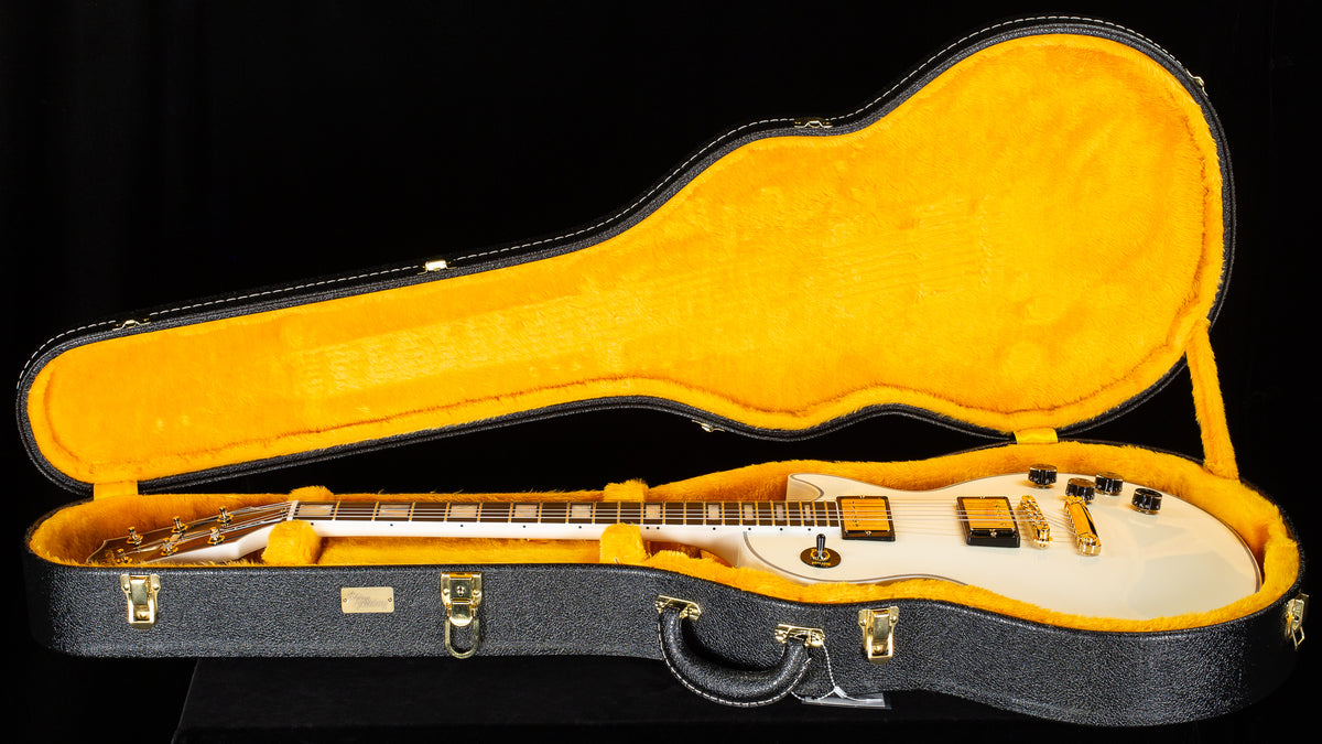 Gibson Custom Shop Les Paul Axcess Custom Metallic White Sparkle /Sapphire Blue Headplate (570)