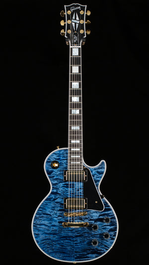 Gibson Custom Shop Willcutt Cavern Collection Les Paul Custom Quilt Transparent Blue Chambered (644)