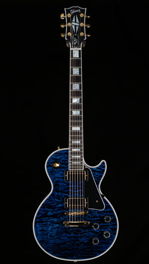 Gibson Custom Shop Willcutt Cavern Collection Les Paul Custom Quilt Transparent Blue Chambered (317)