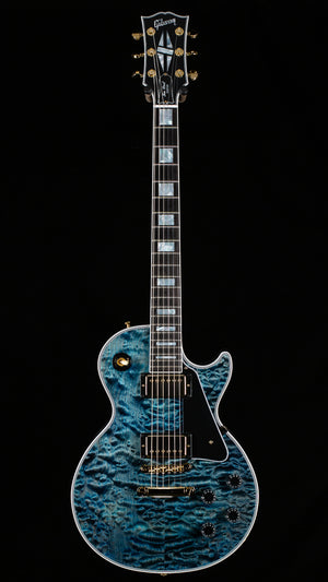 Gibson Custom Shop Willcutt Cavern Collection Les Paul Custom Quilt Transparent Blue Chambered (456)