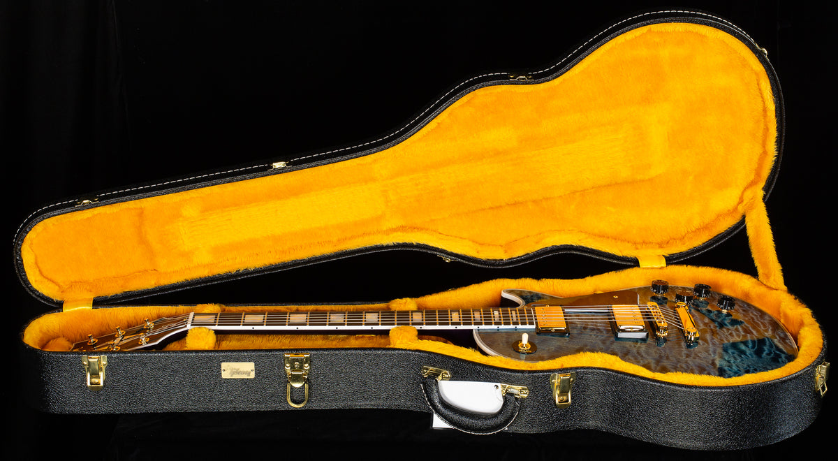 Gibson Custom Shop Willcutt Cavern Collection Les Paul Custom Quilt Transparent Blue Chambered (456)