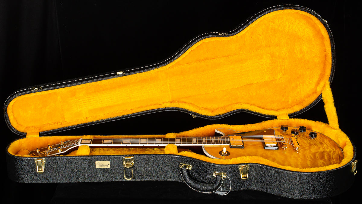 Gibson Custom Shop Willcutt Cavern Collection Les Paul Custom Quilt Transparent Amber Chambered (470)