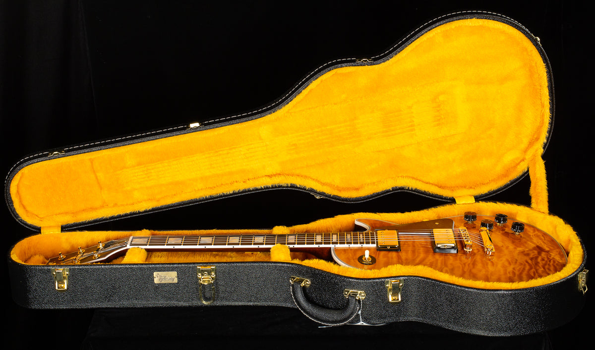 Gibson Custom Shop Willcutt Cavern Collection Les Paul Custom Quilt Transparent Amber Chambered (666)