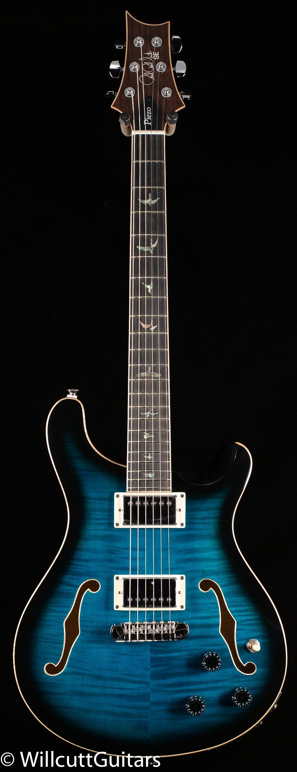 PRS SE Hollowbody II Piezo Peacock Blue Smokeburst (631)