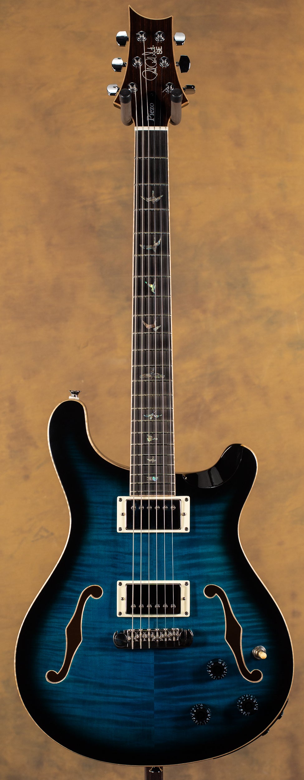 2023 PRS SE Hollowbody II Piezo Peacock Blue Smokeburst