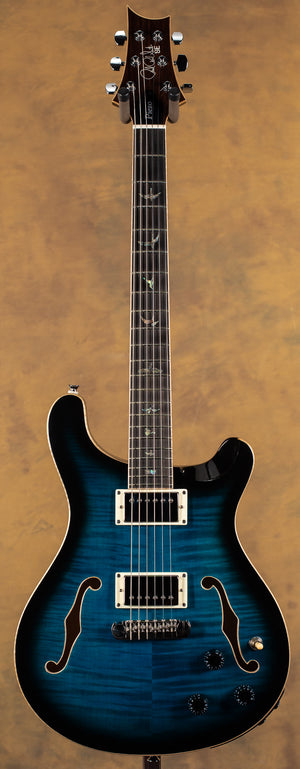2023 PRS SE Hollowbody II Piezo Peacock Blue Smokeburst