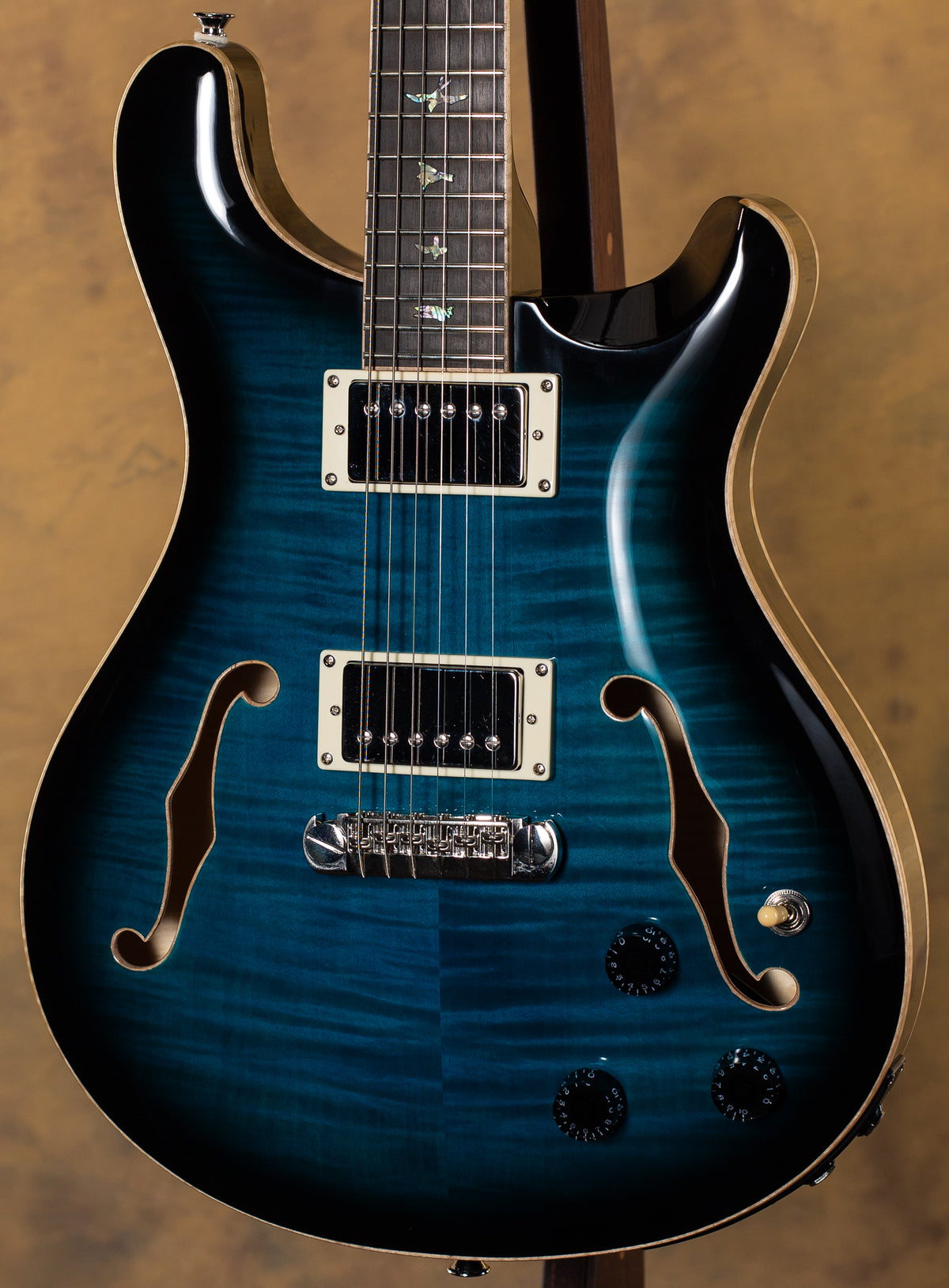 2023 PRS SE Hollowbody II Piezo Peacock Blue Smokeburst