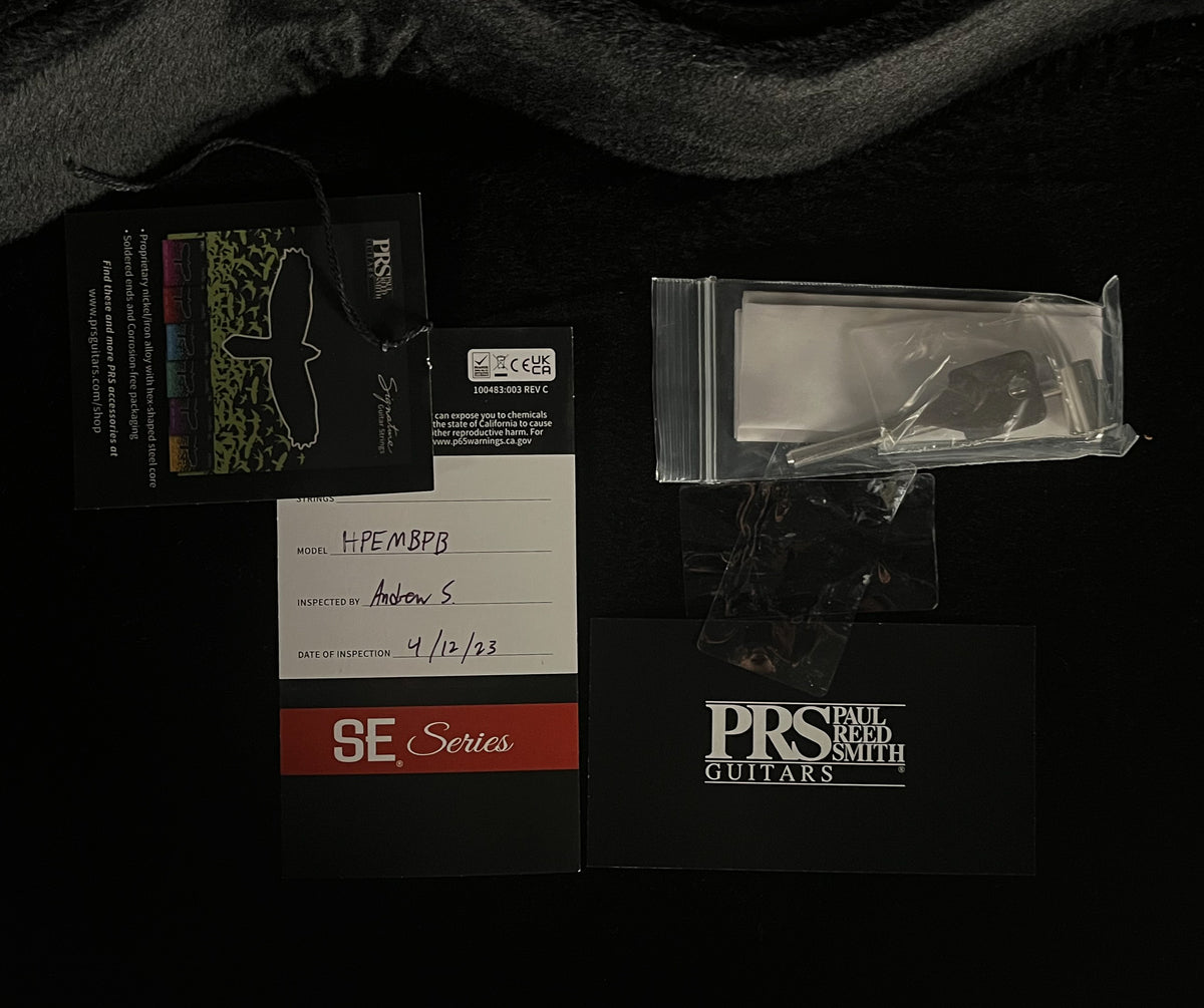 2023 PRS SE Hollowbody II Piezo Peacock Blue Smokeburst