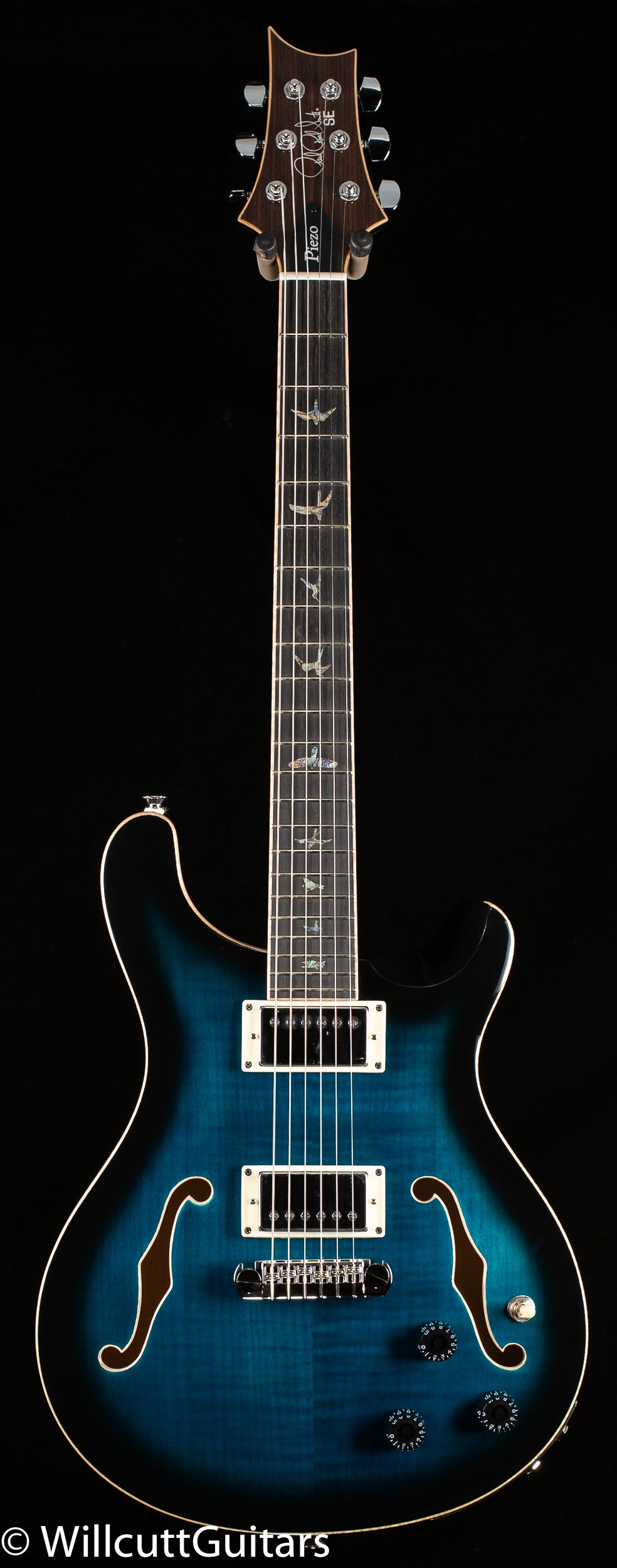 PRS SE Hollowbody II Piezo Peacock Blue Smokeburst (870)