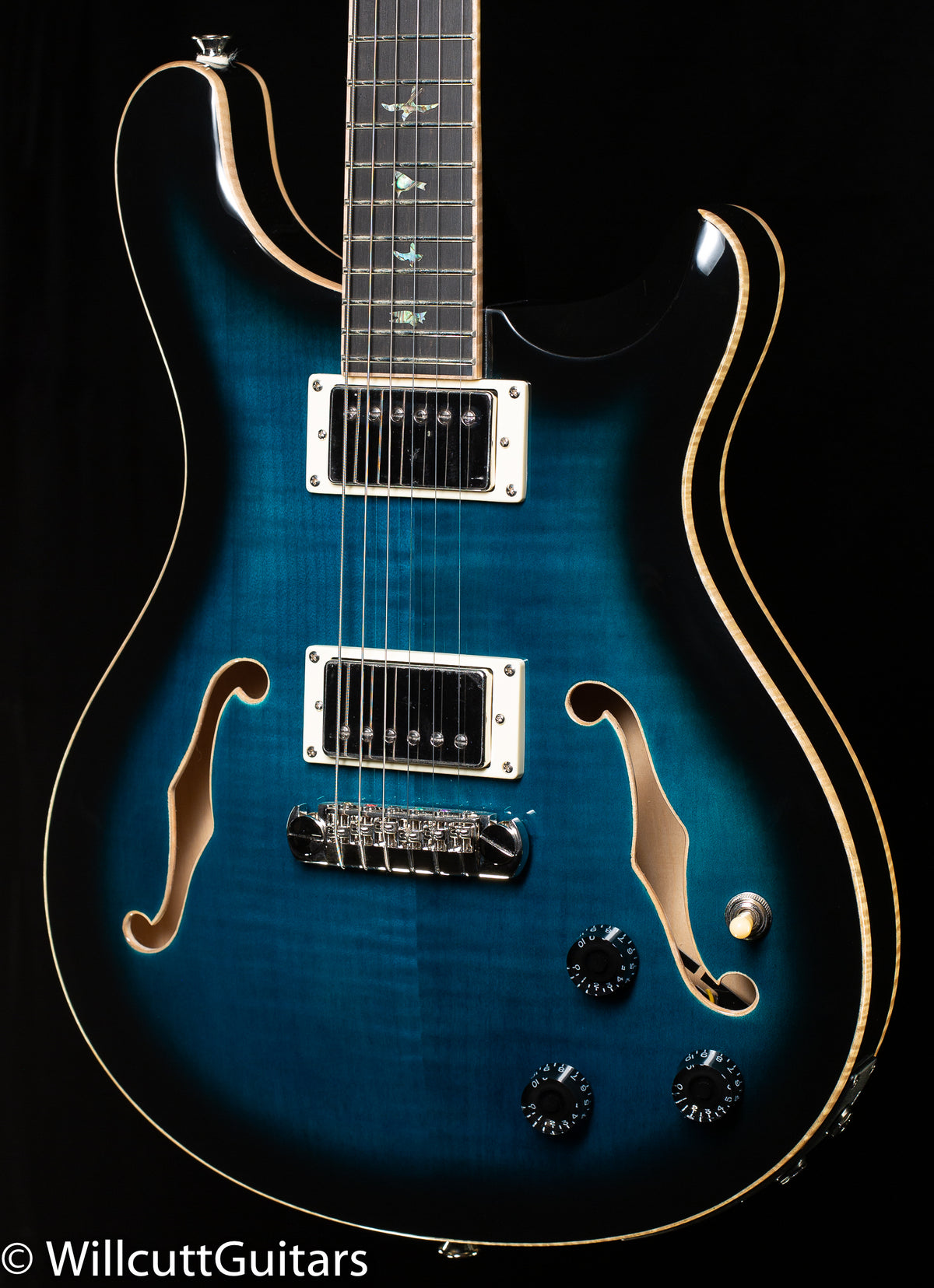PRS SE Hollowbody II Piezo Peacock Blue Smokeburst (870)