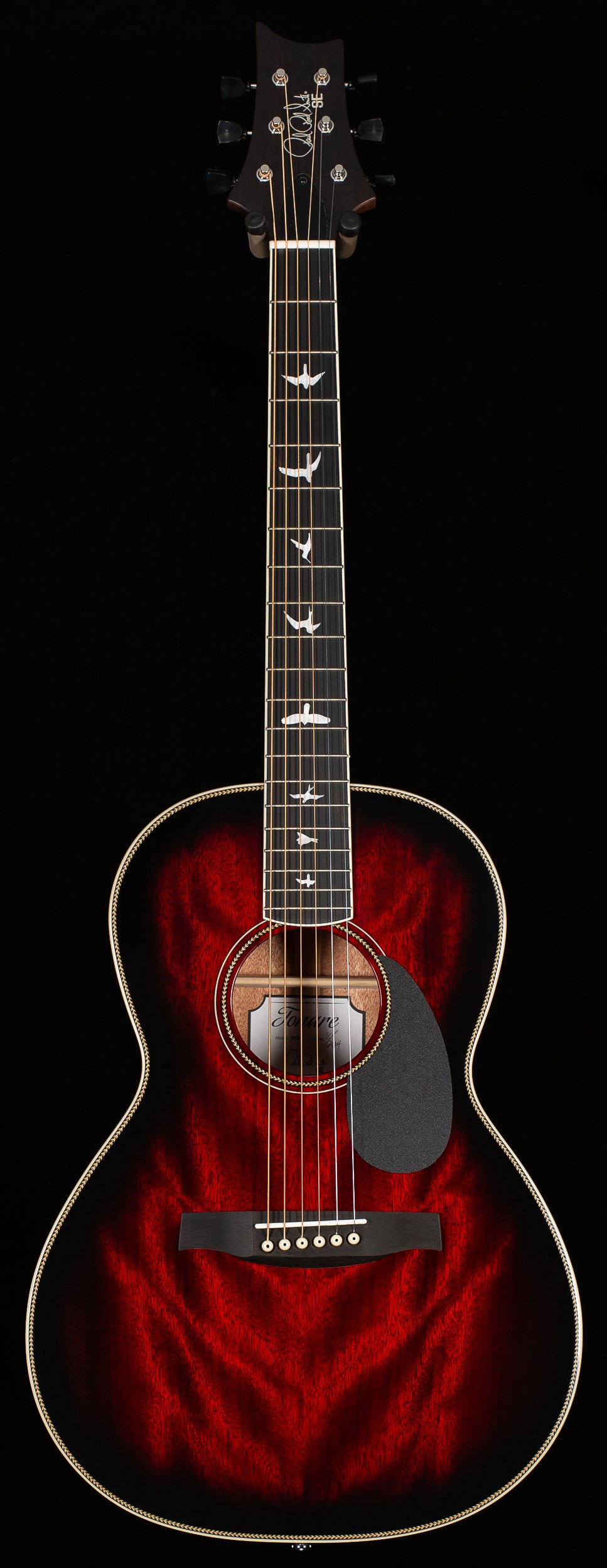 PRS SE PE20 Parlor Acoustic Fire Red Burst Gloss Top Satin Back (577)