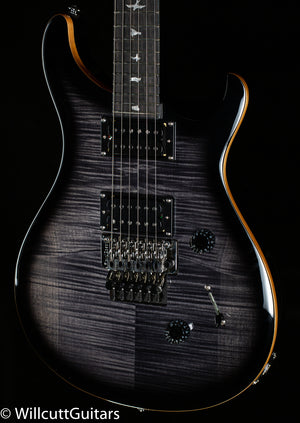 2021 PRS SE Custom 24, Floyd Rose, Ebony, Charcoal Burst