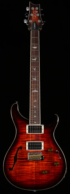 PRS SE Custom 24 Semi-Hollow Piezo, Carved Maple top Orange