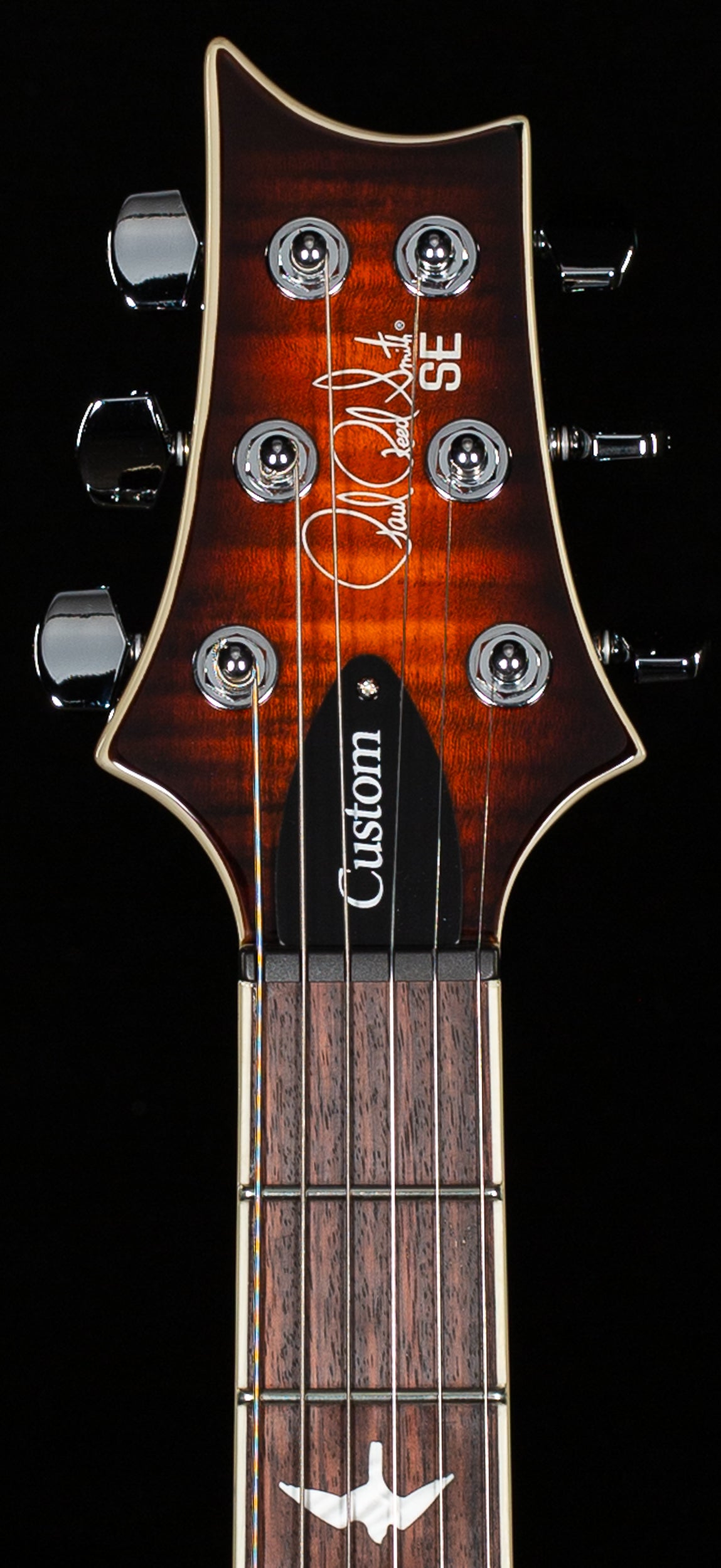 PRS SE Custom 24 Semi-Hollow Piezo, Carved Maple top Orange Tiger Burst (712)