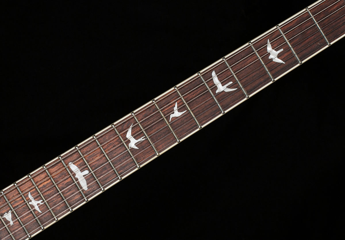 PRS SE Custom 24 Semi-Hollow Piezo, Carved Maple top Orange Tiger Burst (712)