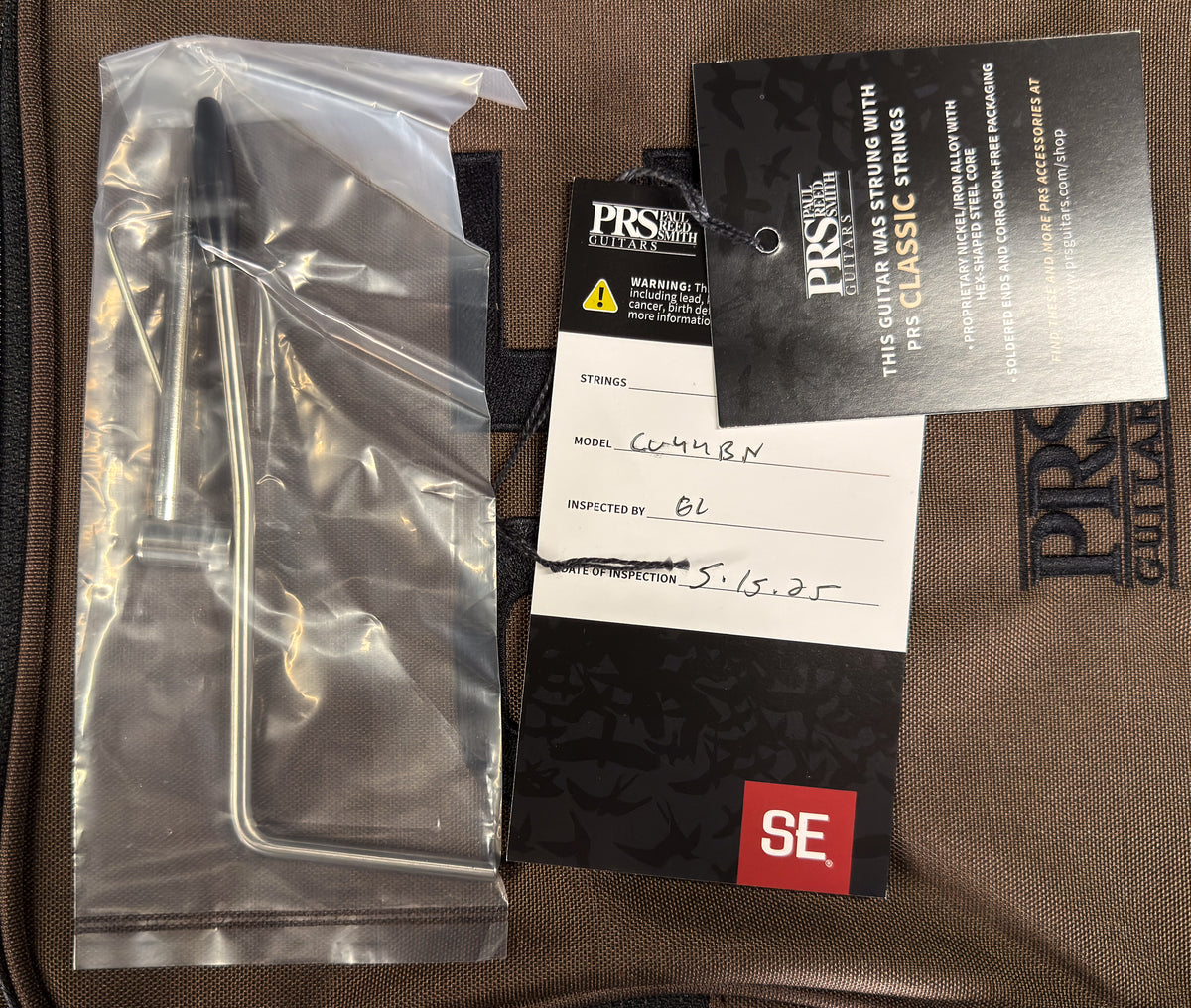 PRS SE Custom 24 Blue Matteo Natural Back (552)