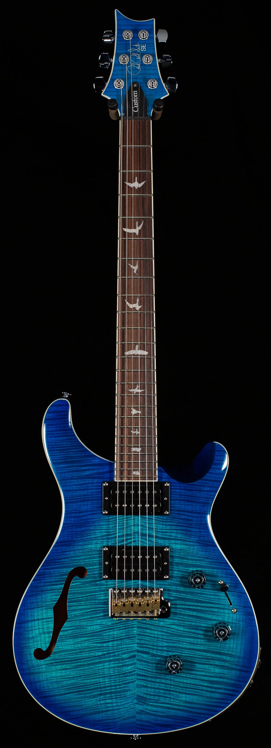 Amazon.com: PRS SE Custom 24 Semi-Hollow Piezo, Charcoal