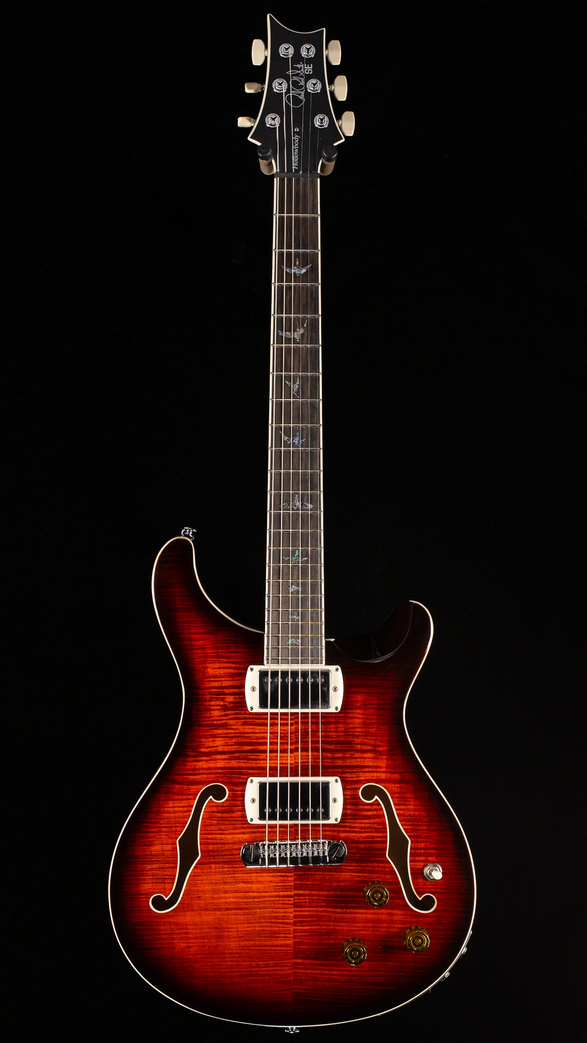 PRS SE Hollowbody II Piezo Orange Tiger Smokeburst (633)