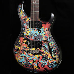 PRS SE Ed Sheeran Hollowbody I Baritone Piezo Drip Paint Artwork (793)