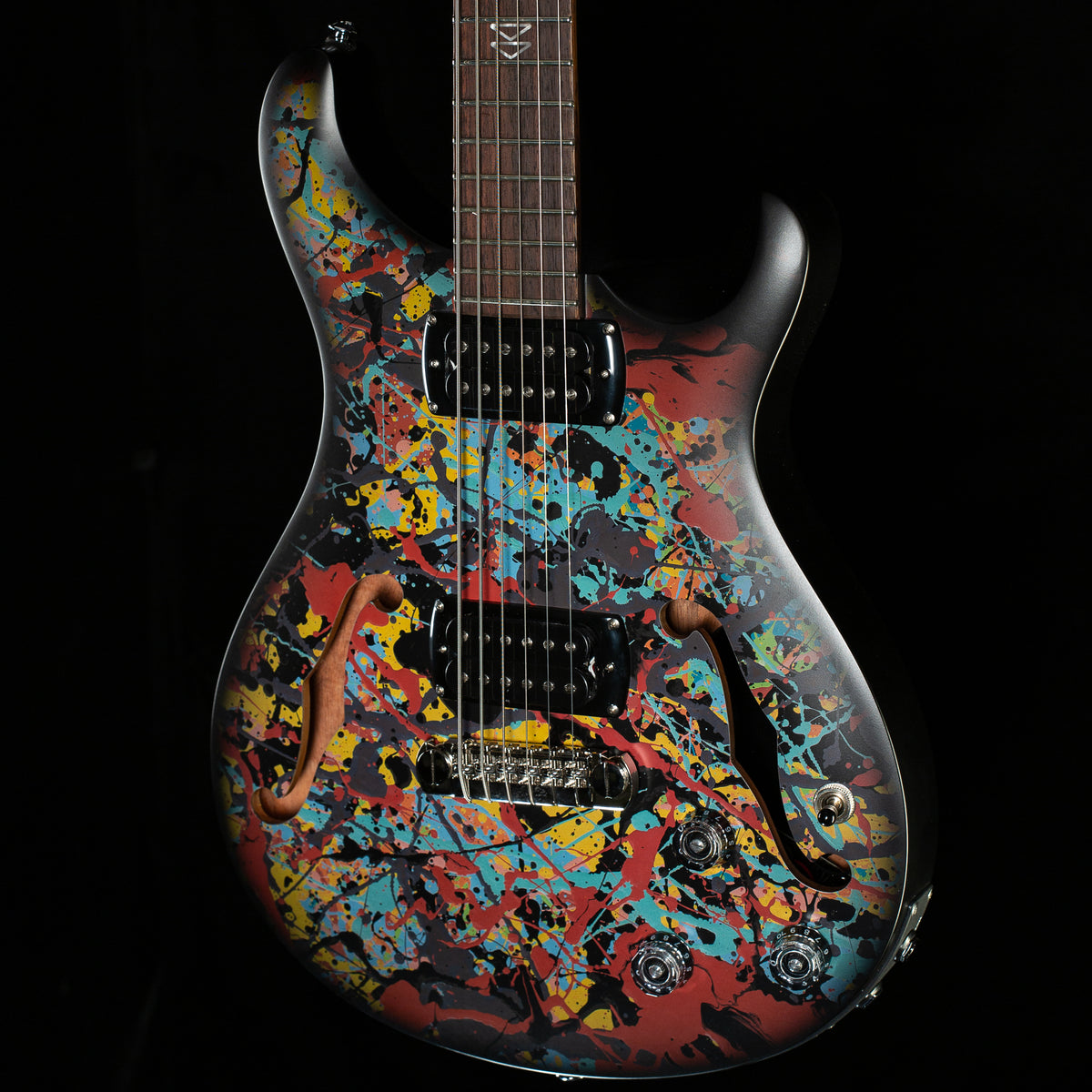PRS SE Ed Sheeran Hollowbody I Baritone Piezo Drip Paint Artwork (397)