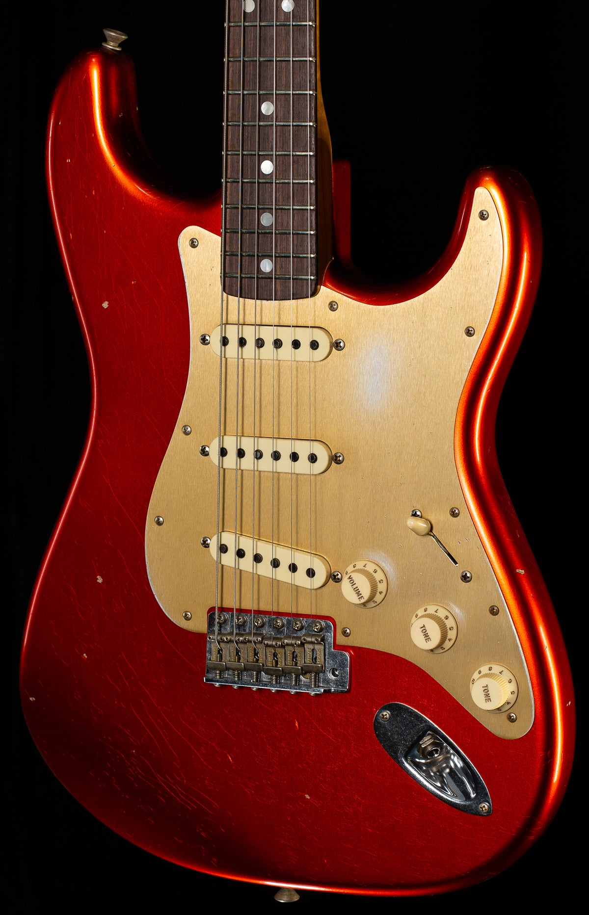 Fender Custom Shop 2019 Limited Big Head Strat Journeyman Relic Aged Candy Apple Red (794)