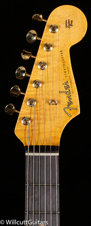Fender Custom Shop LTD 1959 Stratocaster Hardtail Journeyman Relic Faded Aged Daphne Blue Gold Hardware (227)