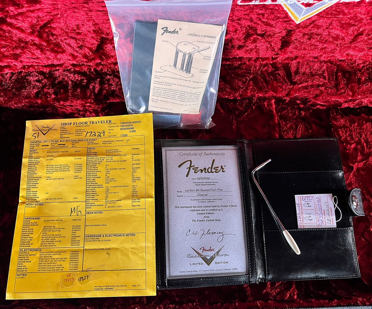 Fender Custom Shop LTD Black Roasted Dual-Mag Strat Relic