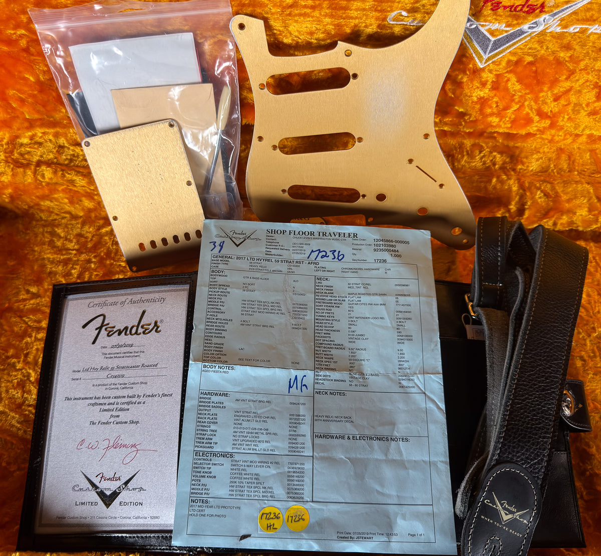 2019 Fender Custom Shop LTD '59 Stratocaster Heavy Relic Aged Fiesta Red