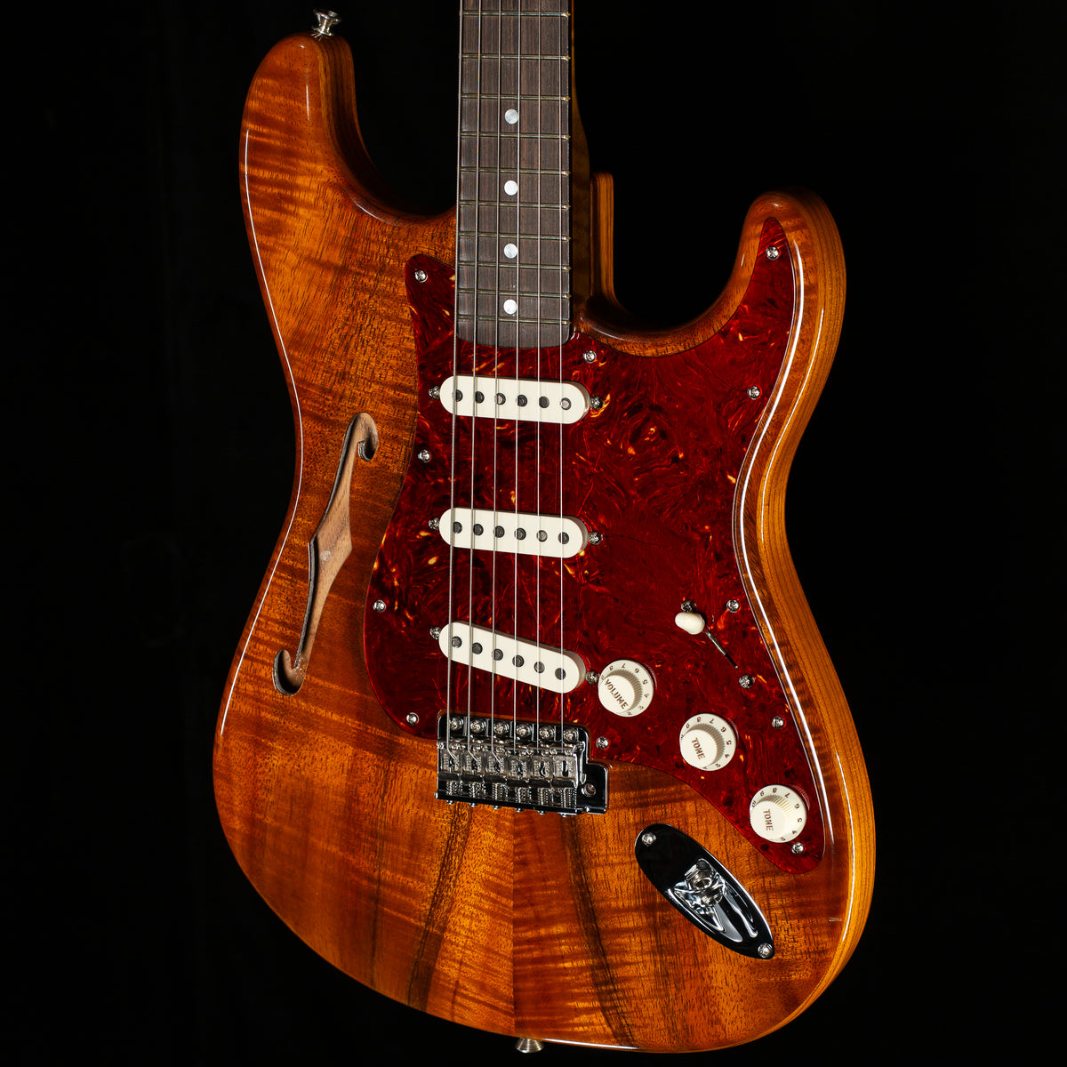 Fender Custom Shop Artisan Koa Thinline Stratocaster Aged Natural DEMO (652)