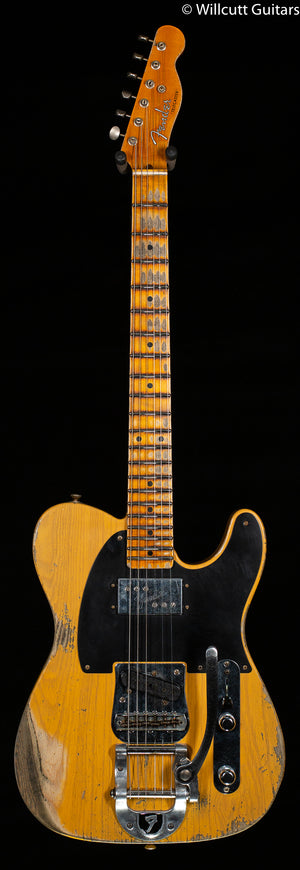 Fender Custom Shop CuNiFe Blackguard Telecaster Heavy Relic Aged Butterscotch Blonde Bigsby (297)